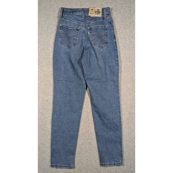 Levis SilverTab Women Jeans 25x26.5 High Waist Mom Jeans Tapered Relax Stretch - Picture 4 of 15